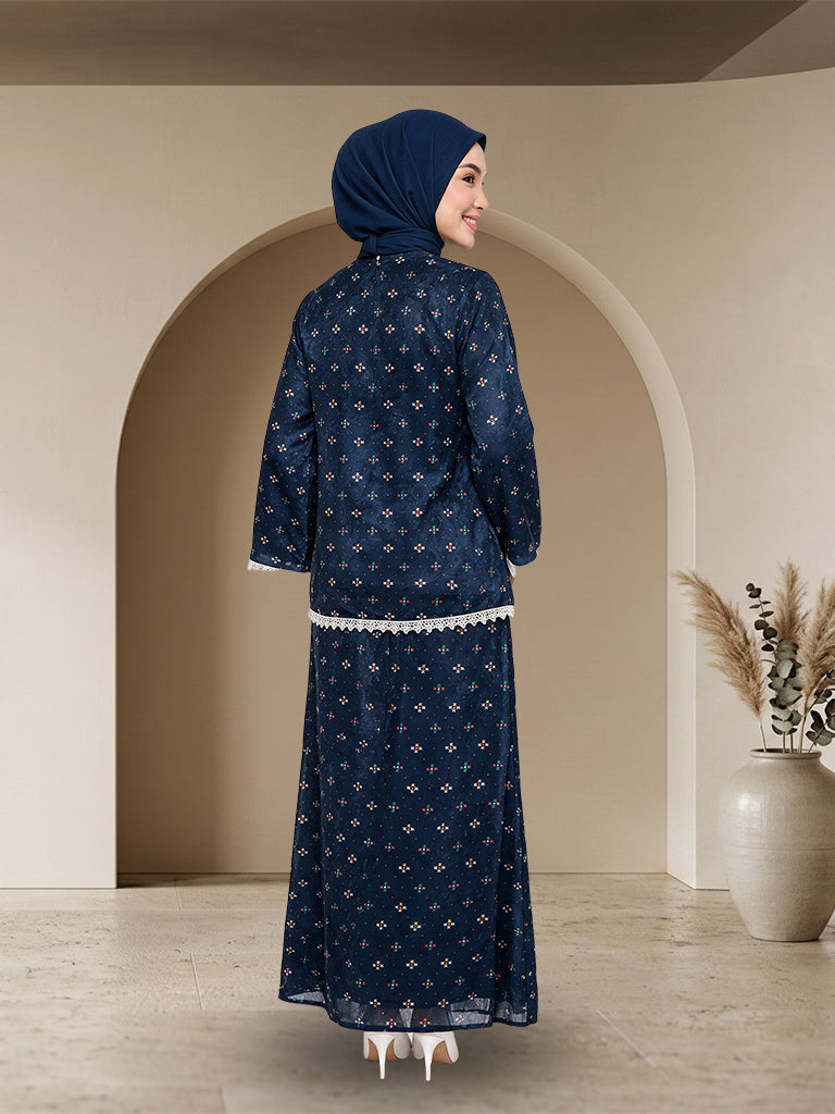 Set Kurung Moden Muslimah Bunga Anggun