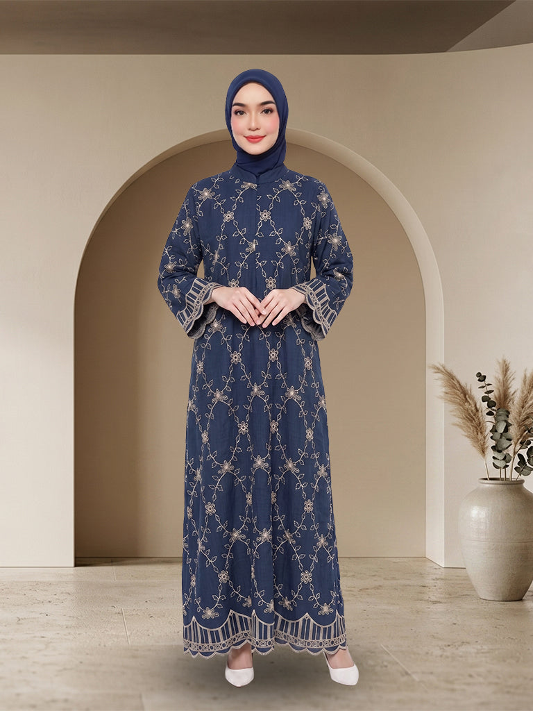 【Pre-order】Elegant Embroidered Jubah Muslimah Premium