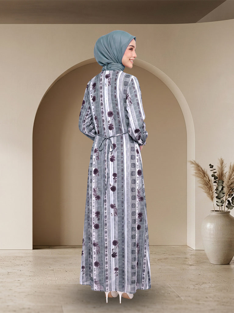 【Pre-order】Elegant Printed Jubah Muslimah Moden
