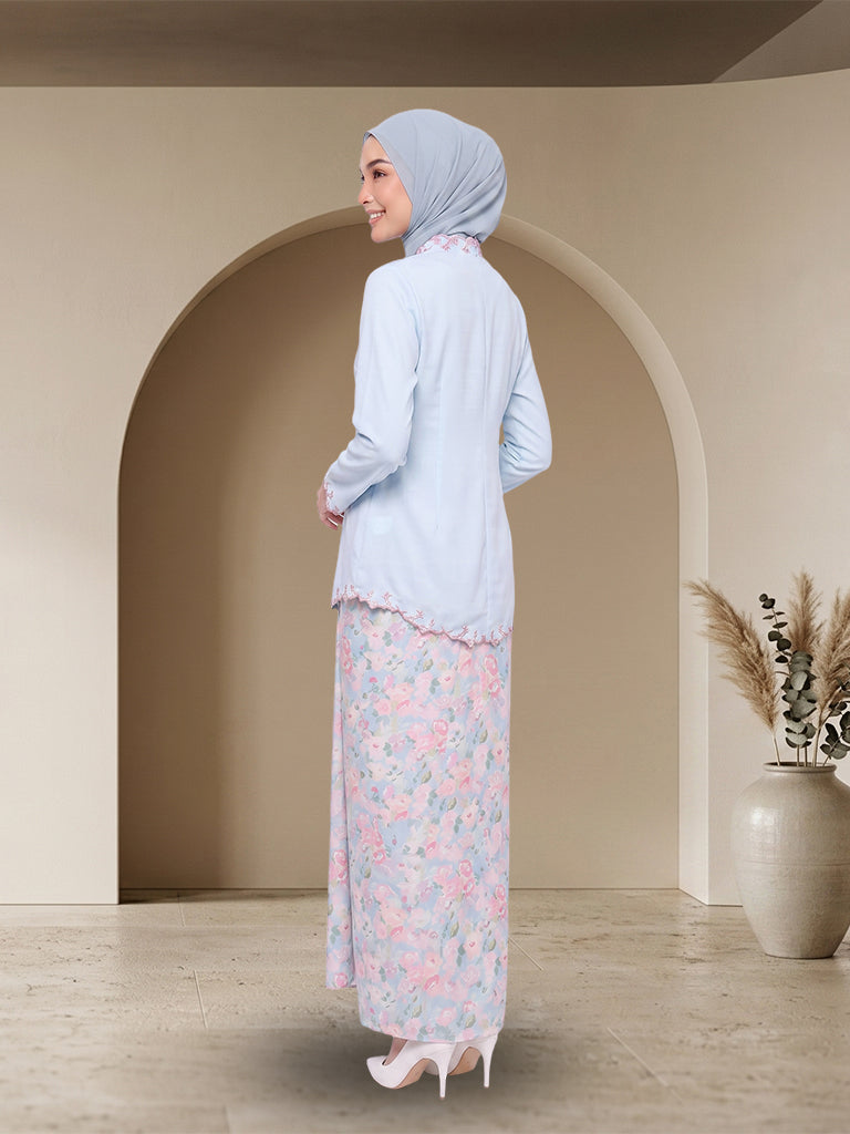 【Pra-tempah】Set Baju Kurung Moden Bunga Sulam Anggun