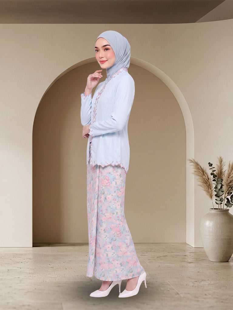 【Pra-tempah】Set Baju Kurung Moden Bunga Sulam Anggun