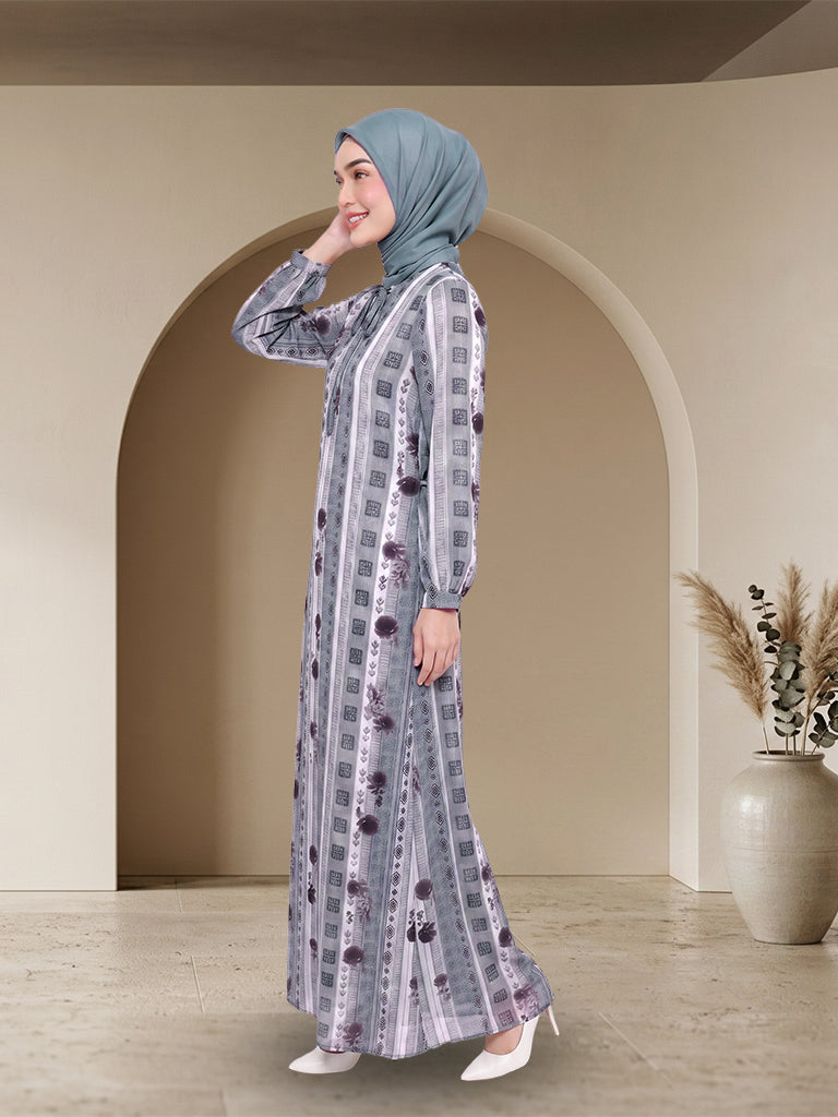 【Pre-order】Elegant Printed Jubah Muslimah Moden