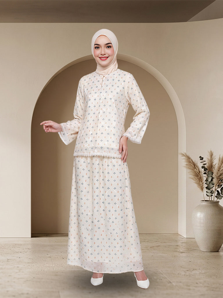 Set Kurung Moden Muslimah Bunga Anggun