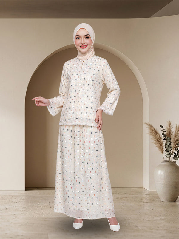 Set Kurung Moden Muslimah Bunga Anggun
