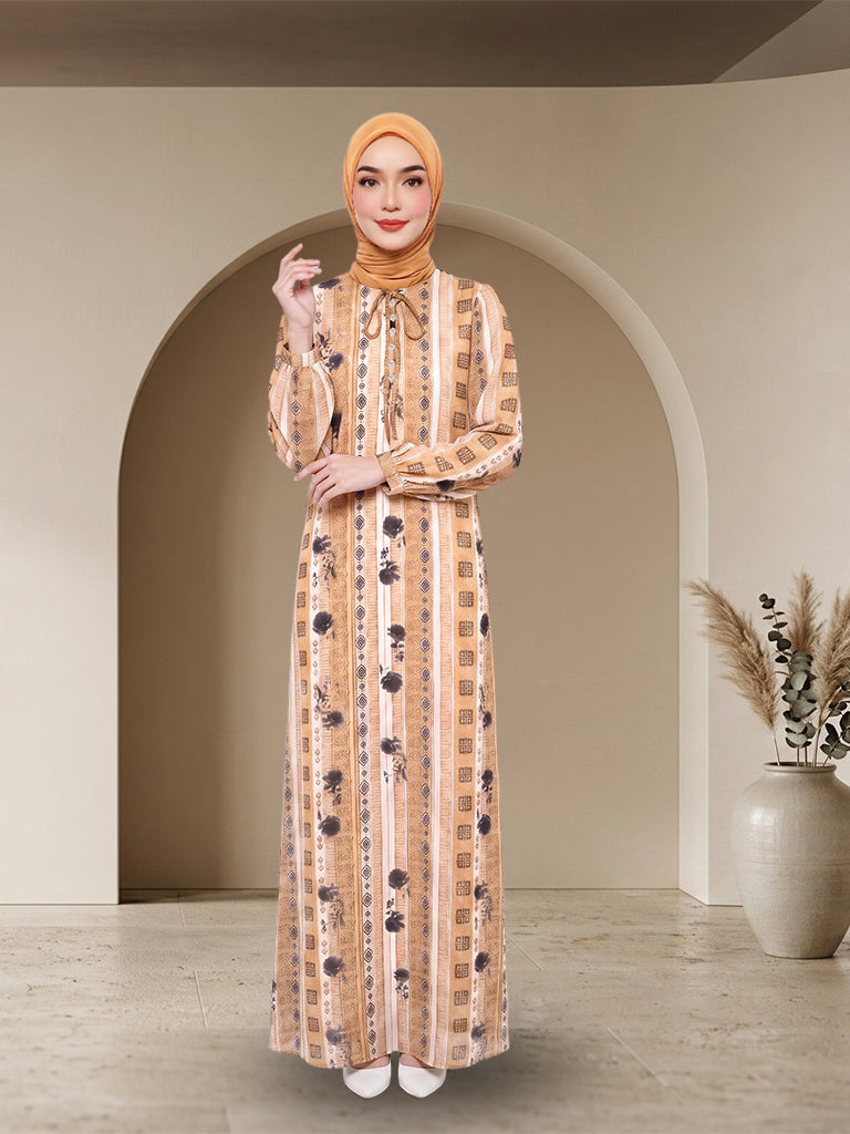 【Pre-order】Elegant Printed Jubah Muslimah Moden