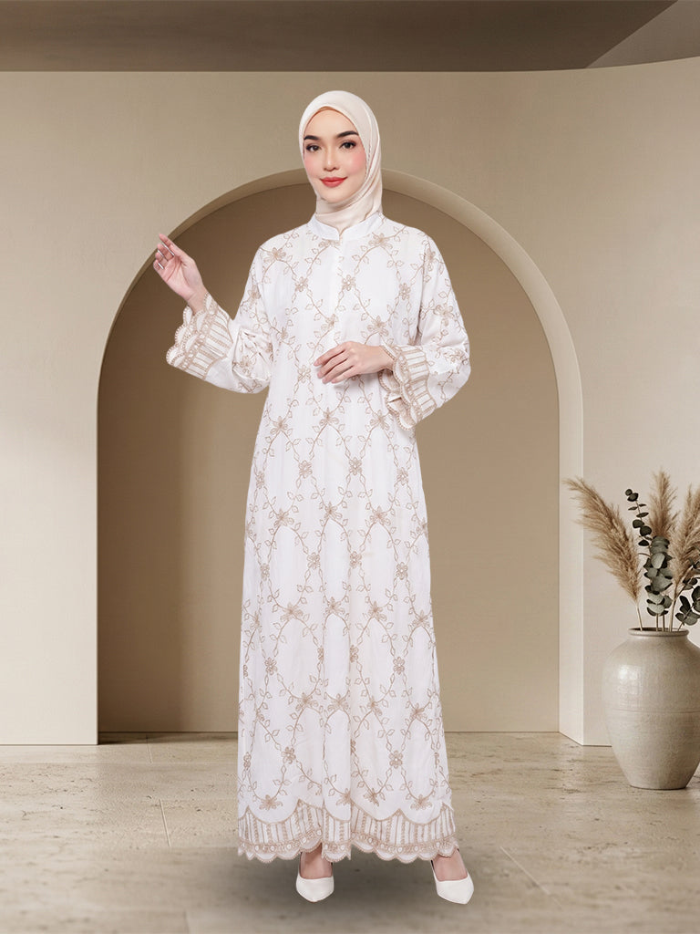 【Pre-order】Elegant Embroidered Jubah Muslimah Premium