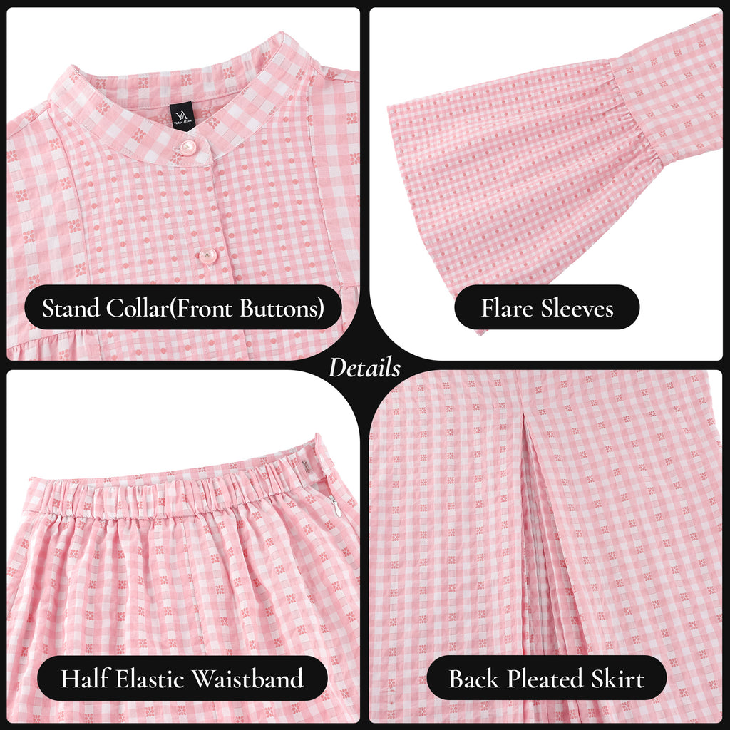 Striped Plaid Kurung Set