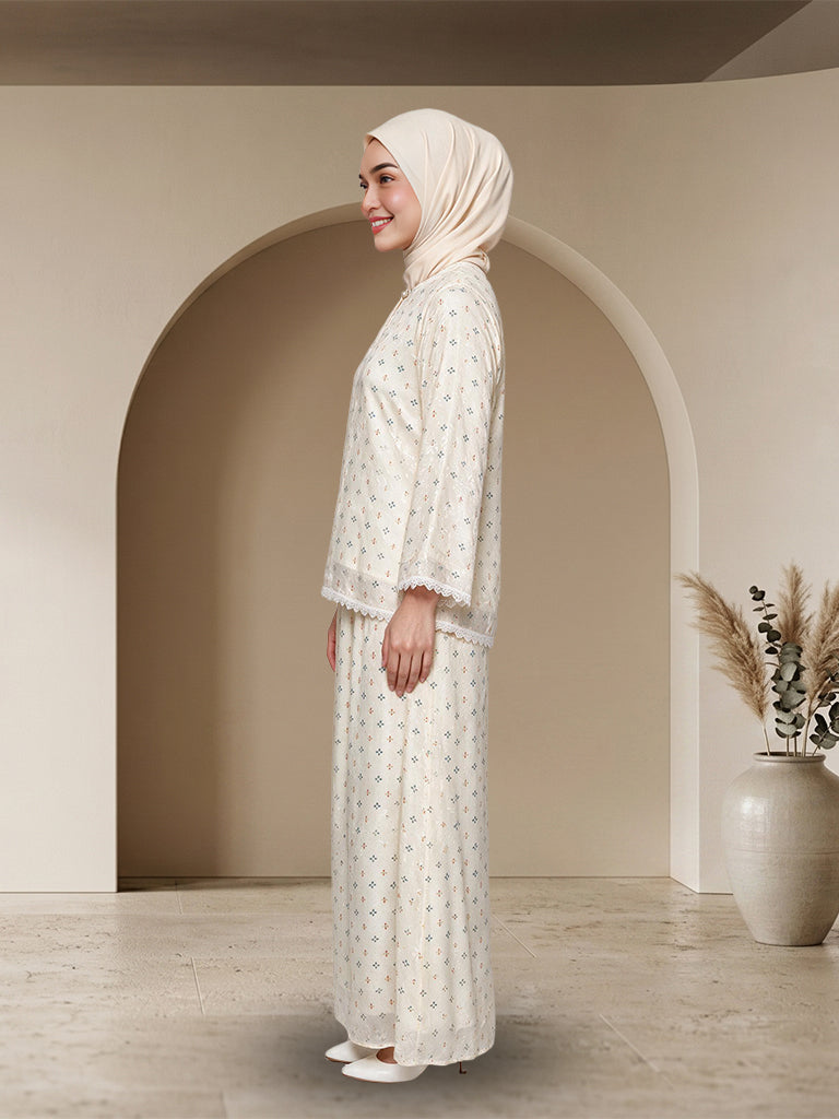 Set Kurung Moden Muslimah Bunga Anggun