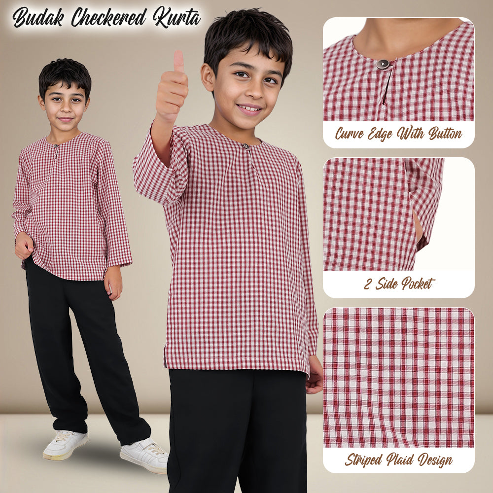 Budak Checkered Kurta