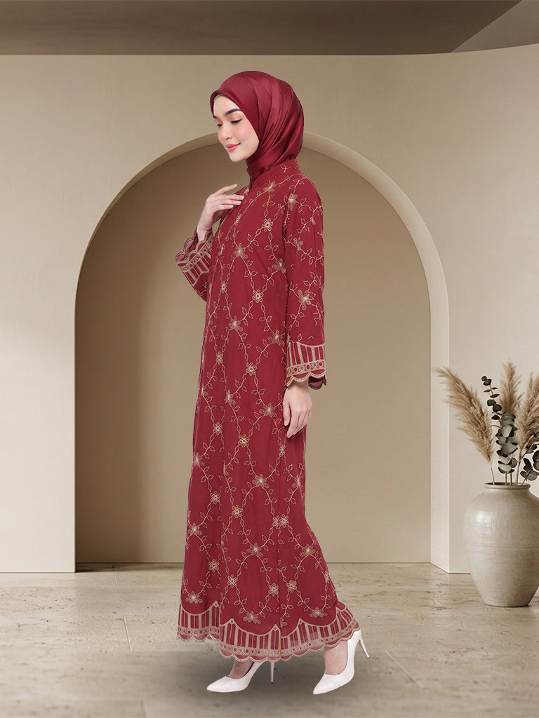 【Pre-order】Elegant Embroidered Jubah Muslimah Premium