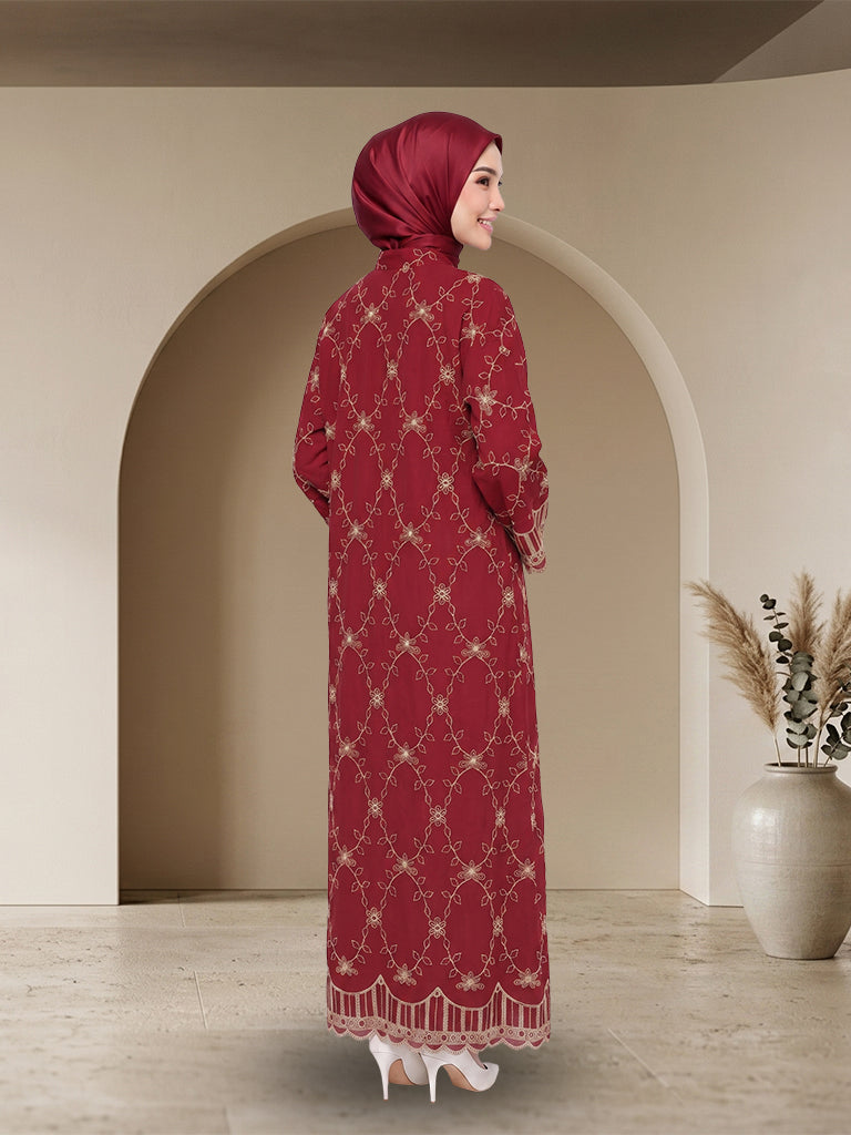 【Pre-order】Elegant Embroidered Jubah Muslimah Premium
