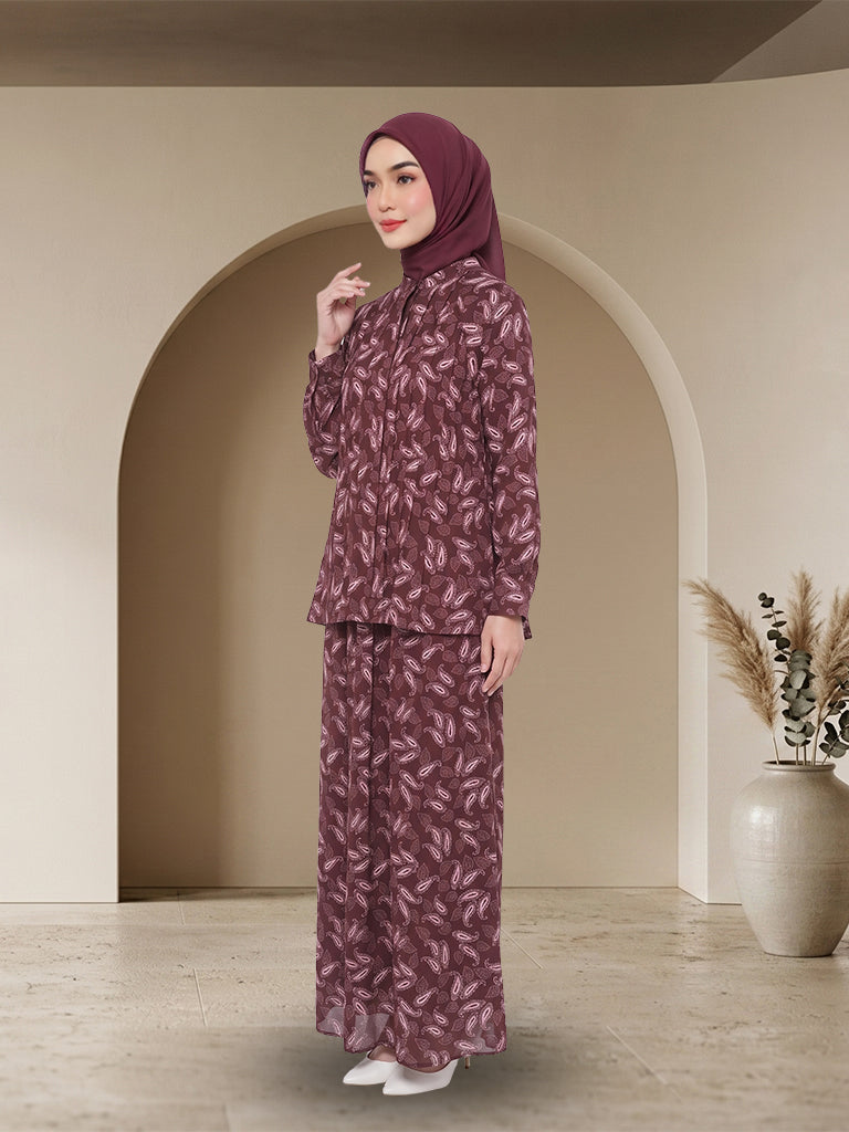【Pre-order】Elegant Printed Jubah Seluar Moden Set