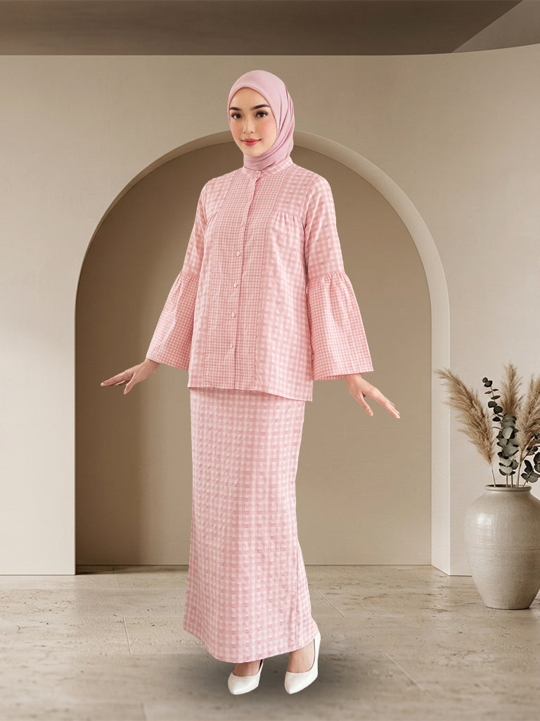 Striped Plaid Kurung Set