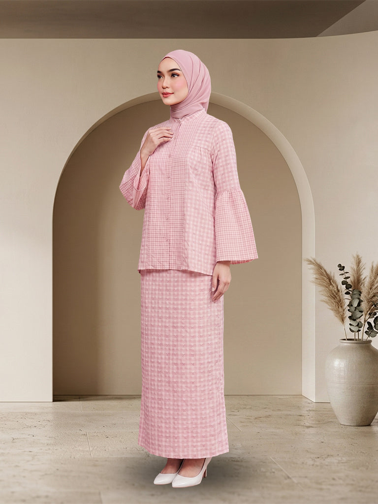 Striped Plaid Kurung Set