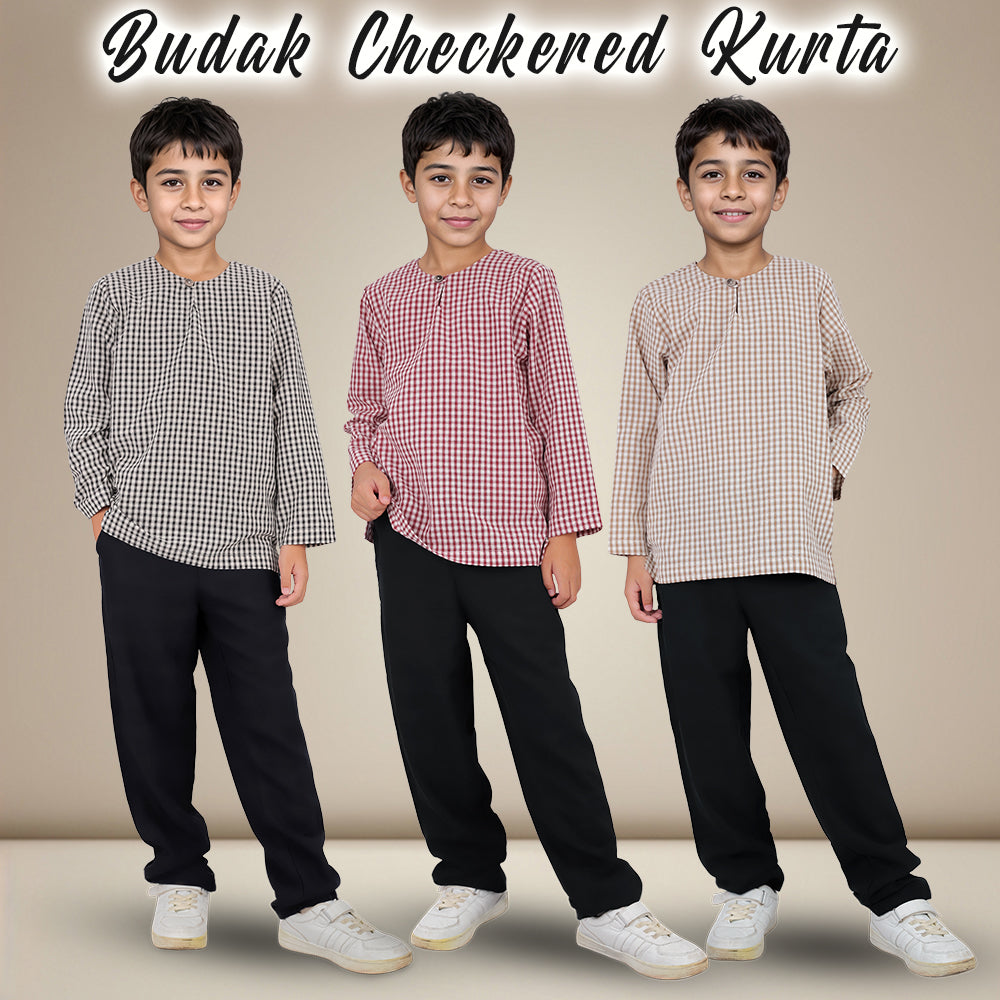 Budak Checkered Kurta