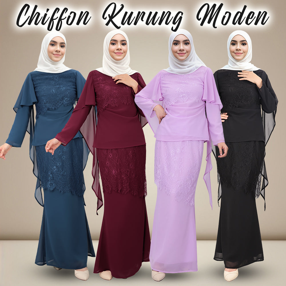 Chiffon Kurung Moden