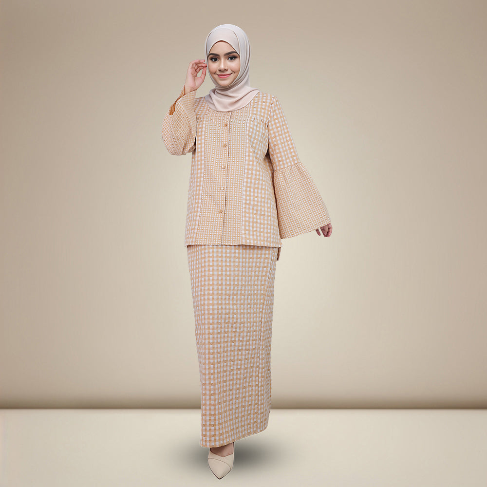 Striped Plaid Kurung Set