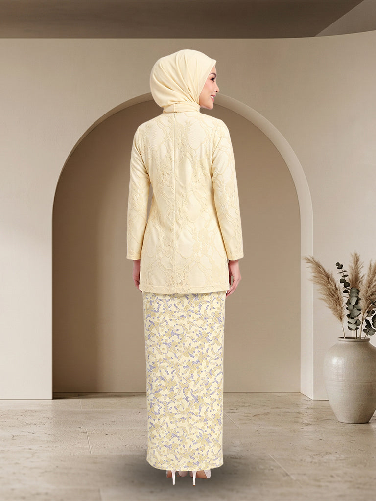 【Pre-order】Elegant Lace Embroidered Baju Kurung Modern Set