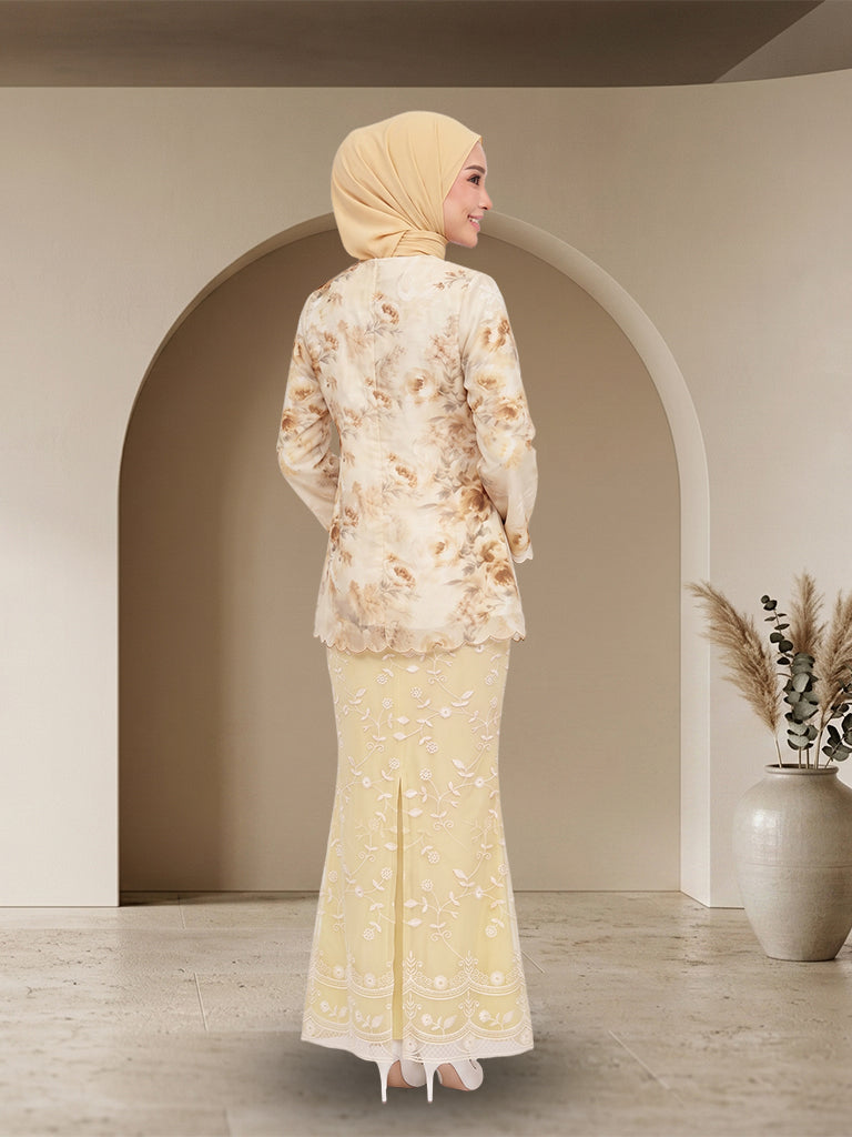 【Pre-order】Premium Floral Lace Baju Kurung Modern Set