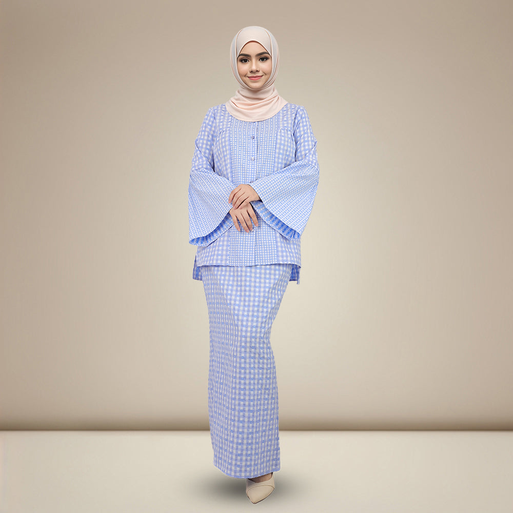 Striped Plaid Kurung Set