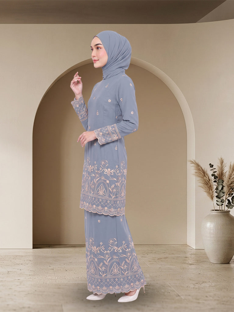 【Pra-tempah】Set Baju Kurung Moden Sulaman Elegan