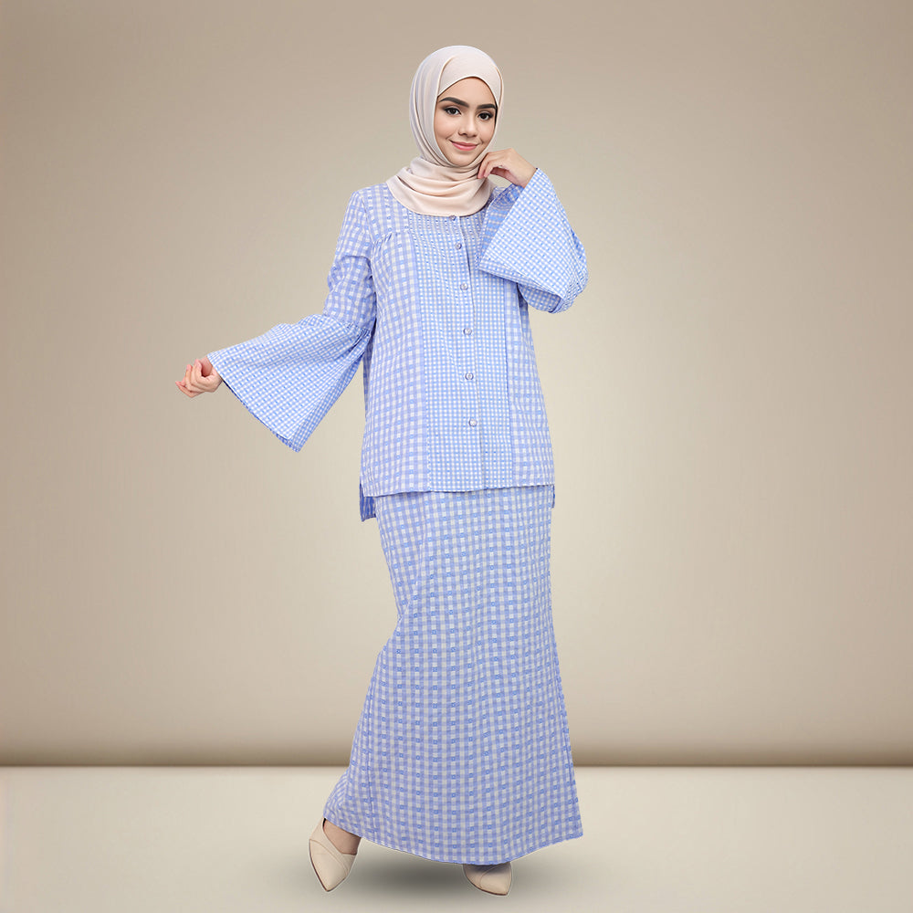 Striped Plaid Kurung Set
