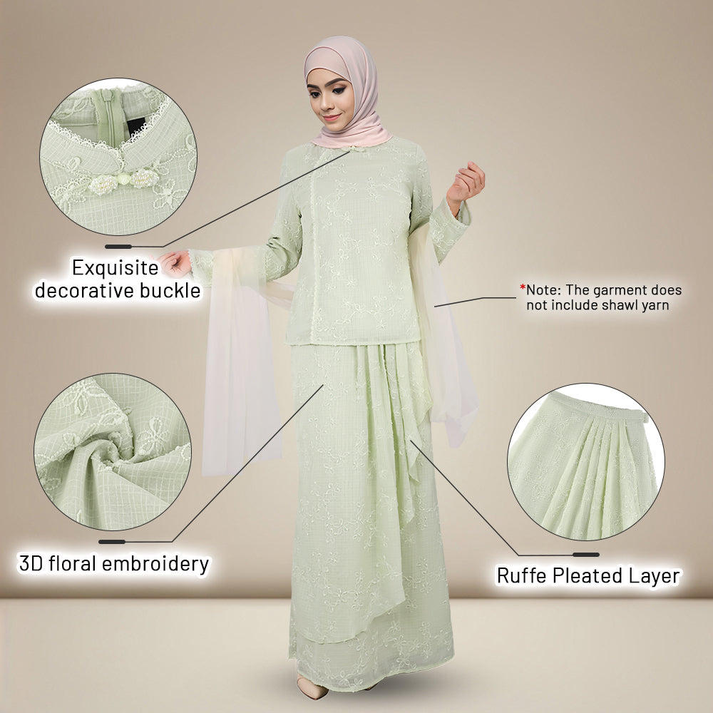 Floral Sulam Kurung Set