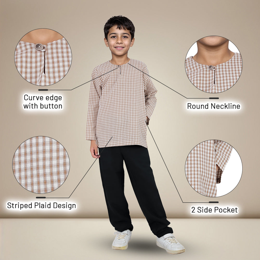 Budak Checkered Kurta