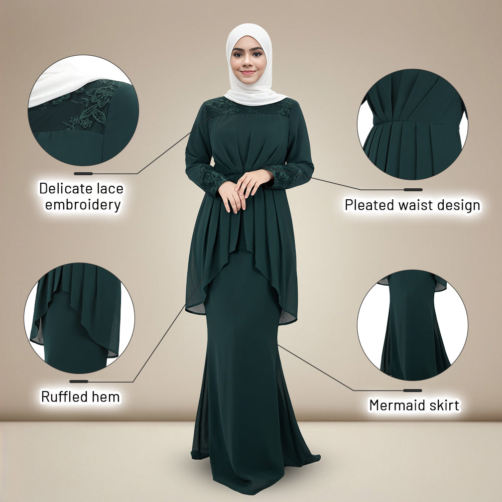 Lace Chiffon Jubah