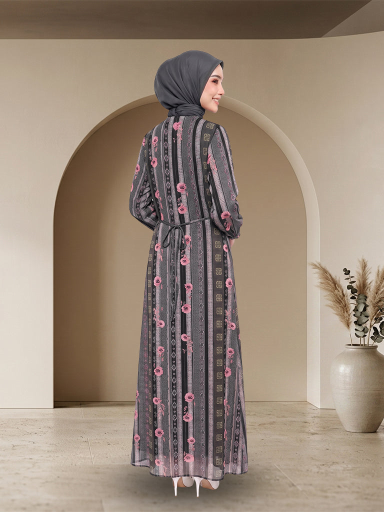 【Pre-order】Elegant Printed Jubah Muslimah Moden