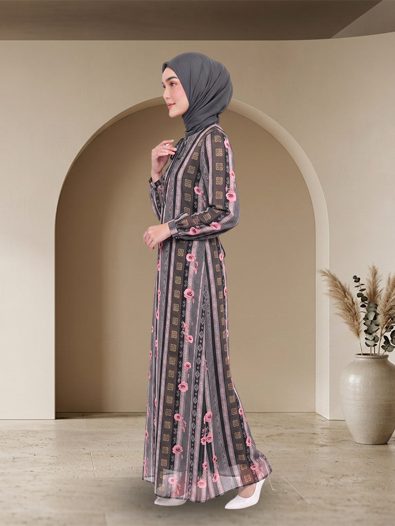 【Pre-order】Elegant Printed Jubah Muslimah Moden
