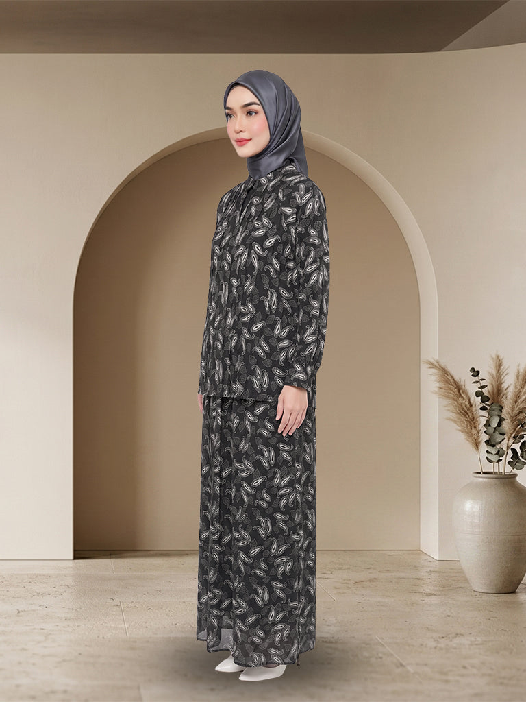 【Pre-order】Elegant Printed Jubah Seluar Moden Set