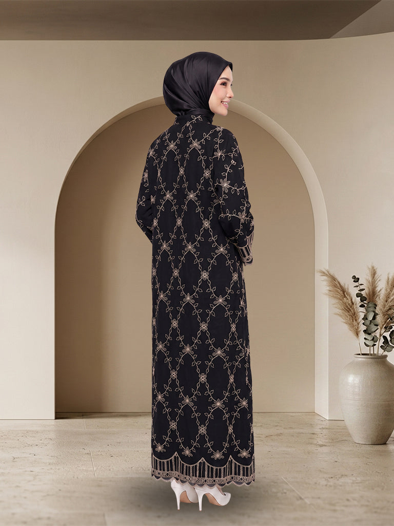 【Pre-order】Elegant Embroidered Jubah Muslimah Premium