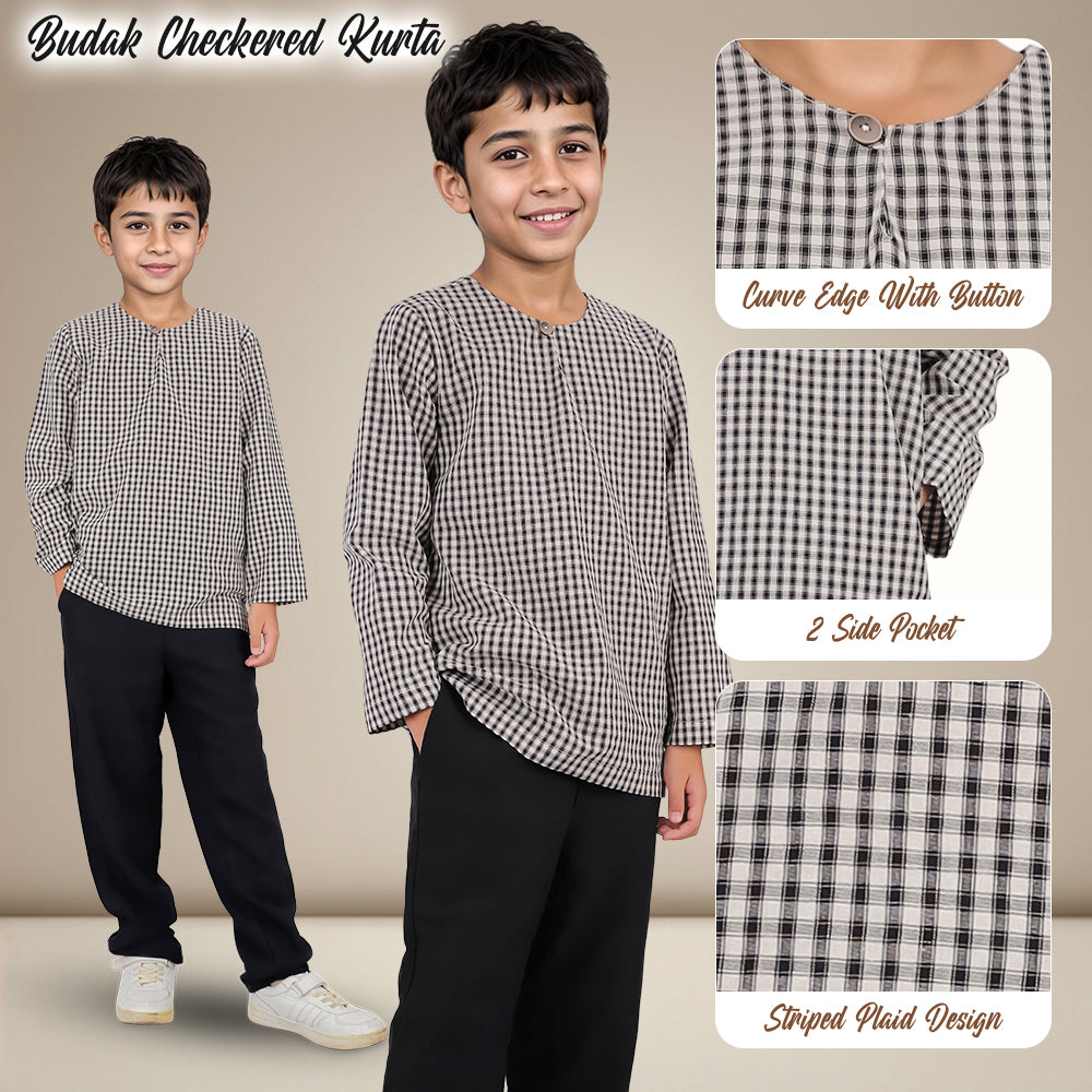 Budak Checkered Kurta