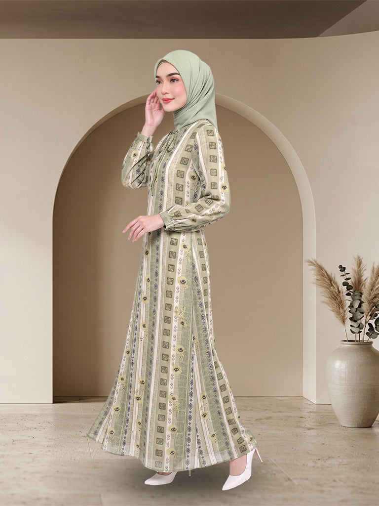 【Pre-order】Elegant Printed Jubah Muslimah Moden