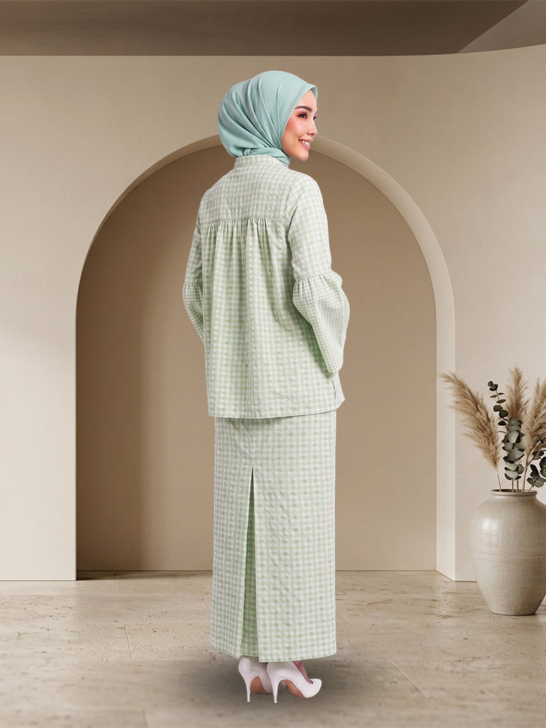 Striped Plaid Kurung Set