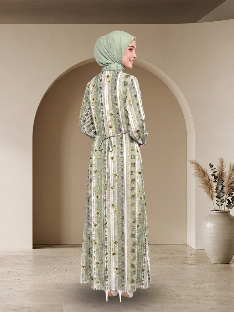 【Pre-order】Elegant Printed Jubah Muslimah Moden