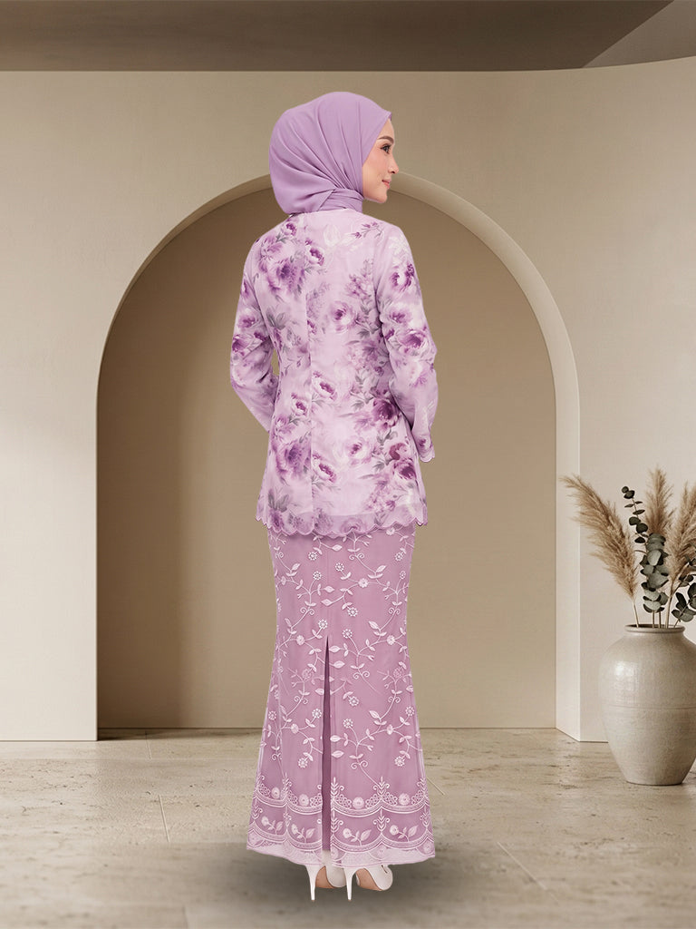 【Pre-order】Premium Floral Lace Baju Kurung Modern Set
