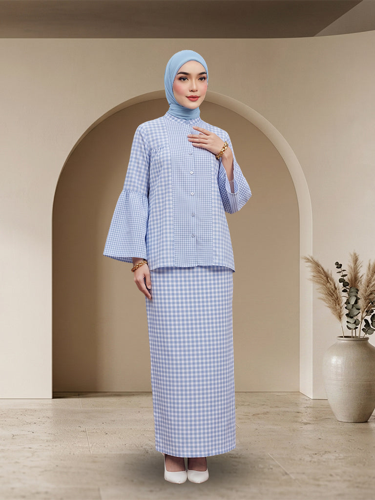 Striped Plaid Kurung Set