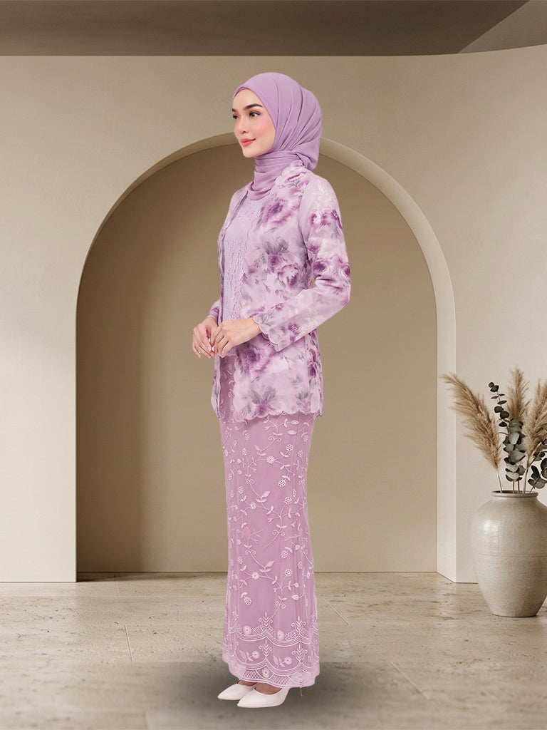 【Pre-order】Premium Floral Lace Baju Kurung Modern Set