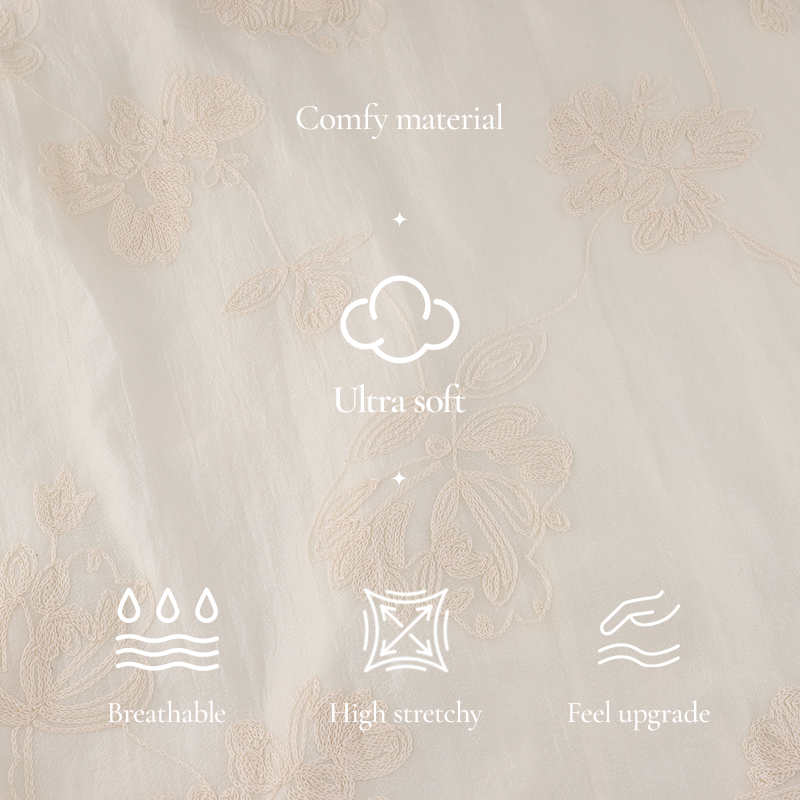 【Pre-order】Elegant Embossed Floral Baju Kurung Set