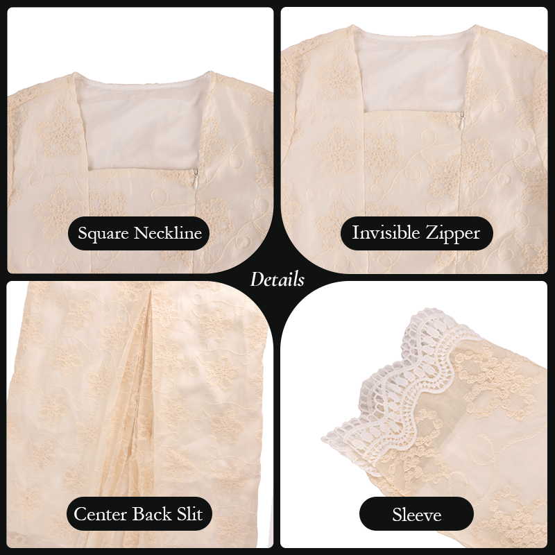 【Pre-order】Elegant Floral Lace Baju Kurung Set