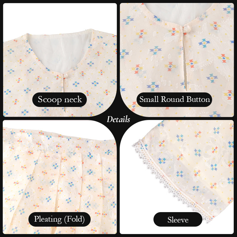 【Pre-order】Elegant Floral Kurung Moden Muslimah Set