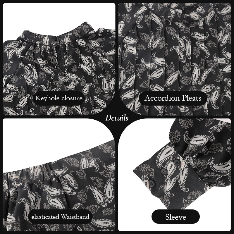 【Pre-order】Elegant Printed Jubah Seluar Moden Set