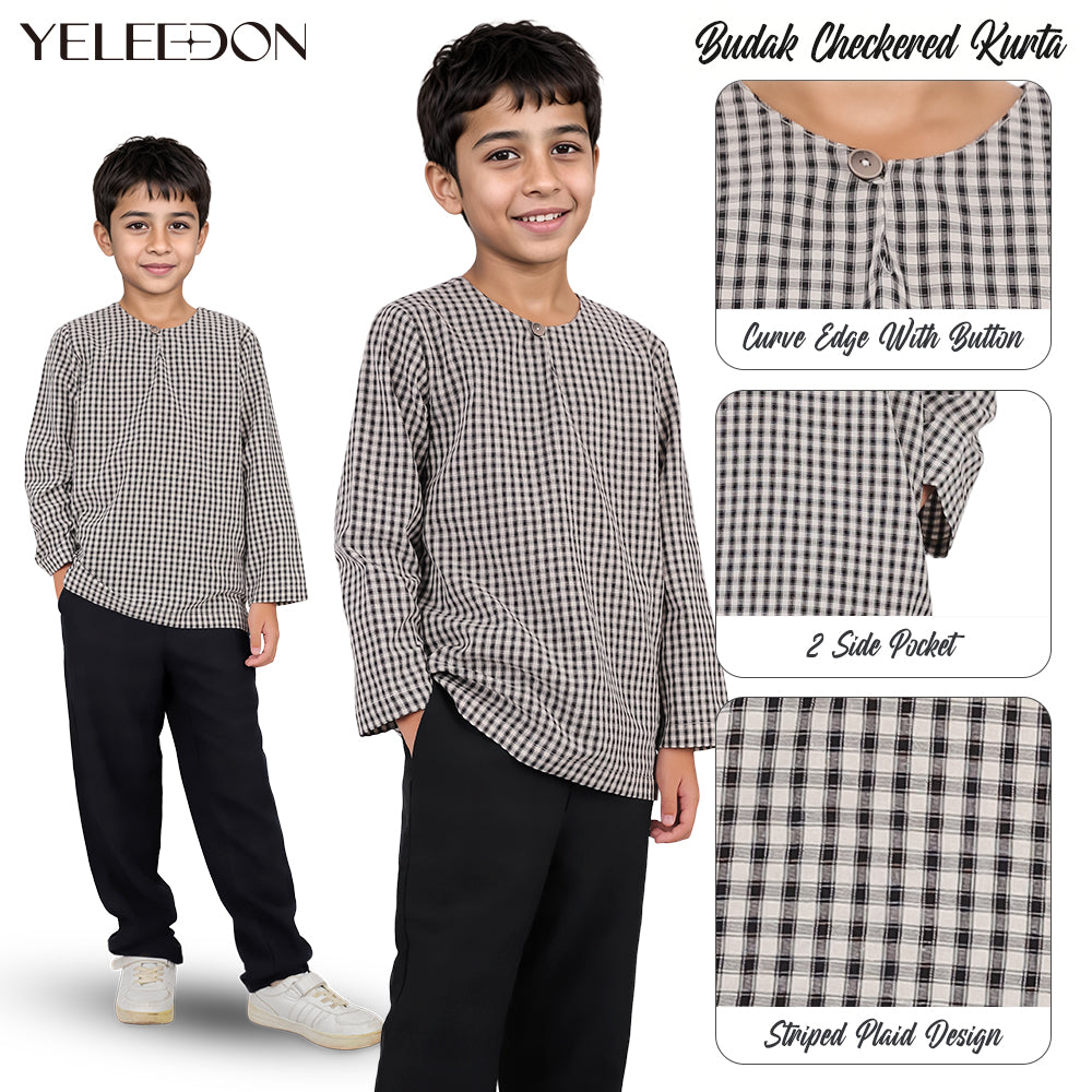 Muslim Budak Checkered Kurta
