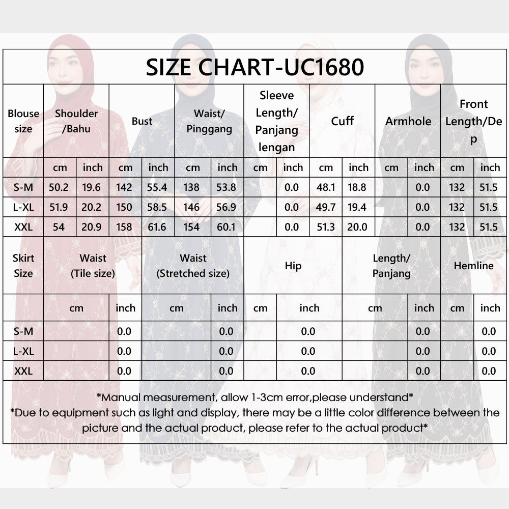 【Pre-order】Elegant Embroidered Jubah Muslimah Premium