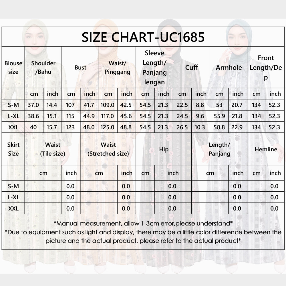 【Pre-order】Elegant Printed Jubah Muslimah Moden