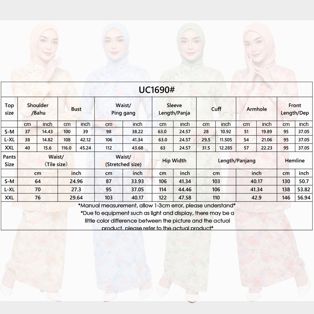 【Pre-order】Elegant Floral Embroidered Jubah Modern Set