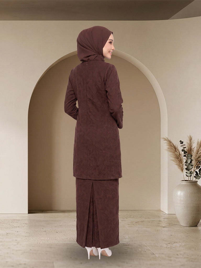 【Pra-tempah】Set Baju Kurung Moden Sulaman Bunga Elegan