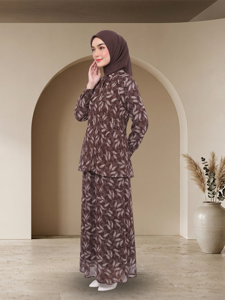 【Pre-order】Elegant Printed Jubah Seluar Moden Set